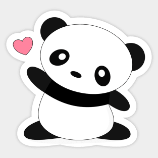 Kawaii Cute Panda Bear T-Shirt Sticker